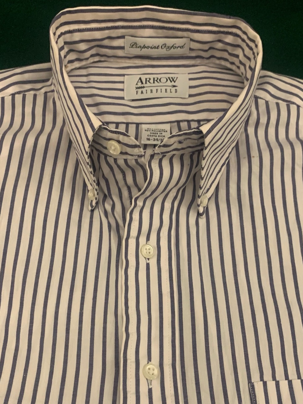 ARROW FAIRFIELD Cotton/Poly Pinpoint Oxford Shirt